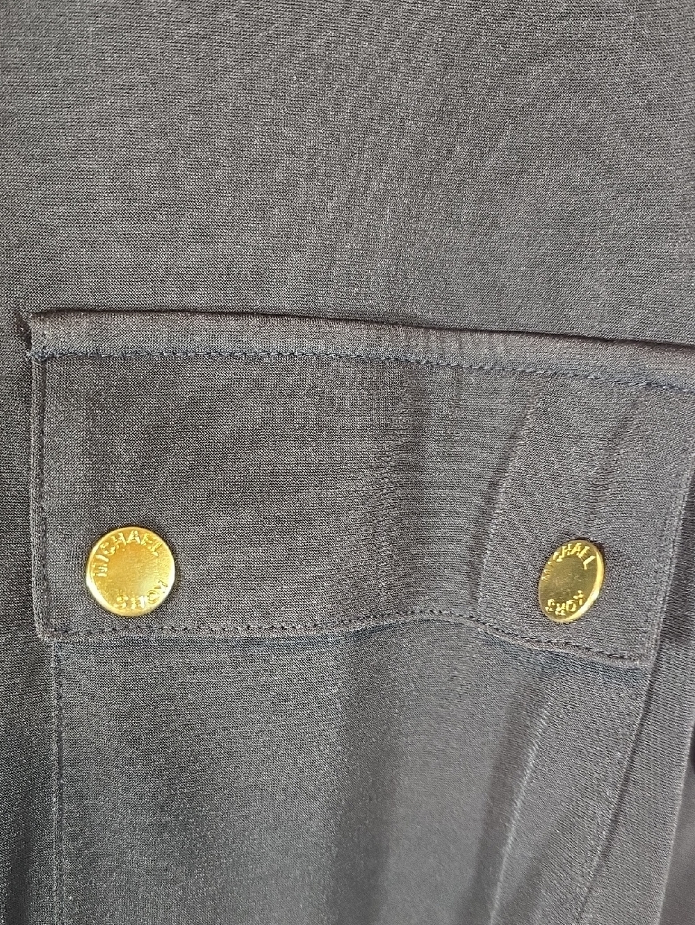 MICHAEL Michael Kors Black Cropped Jumpsuit with Gold Hardware Size M NWOT - Picture 4 of 12